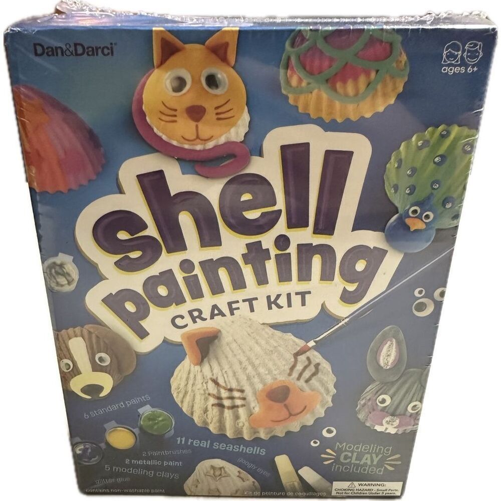 NEW FACTORY‎ Shell Painting Craft Kit - Arts & Crafts Girls Boys Dan & Darci